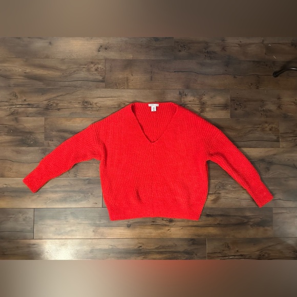Sincerely Jules Cozy Red Bouclé Sweater – Size Small - Picture 2 of 7
